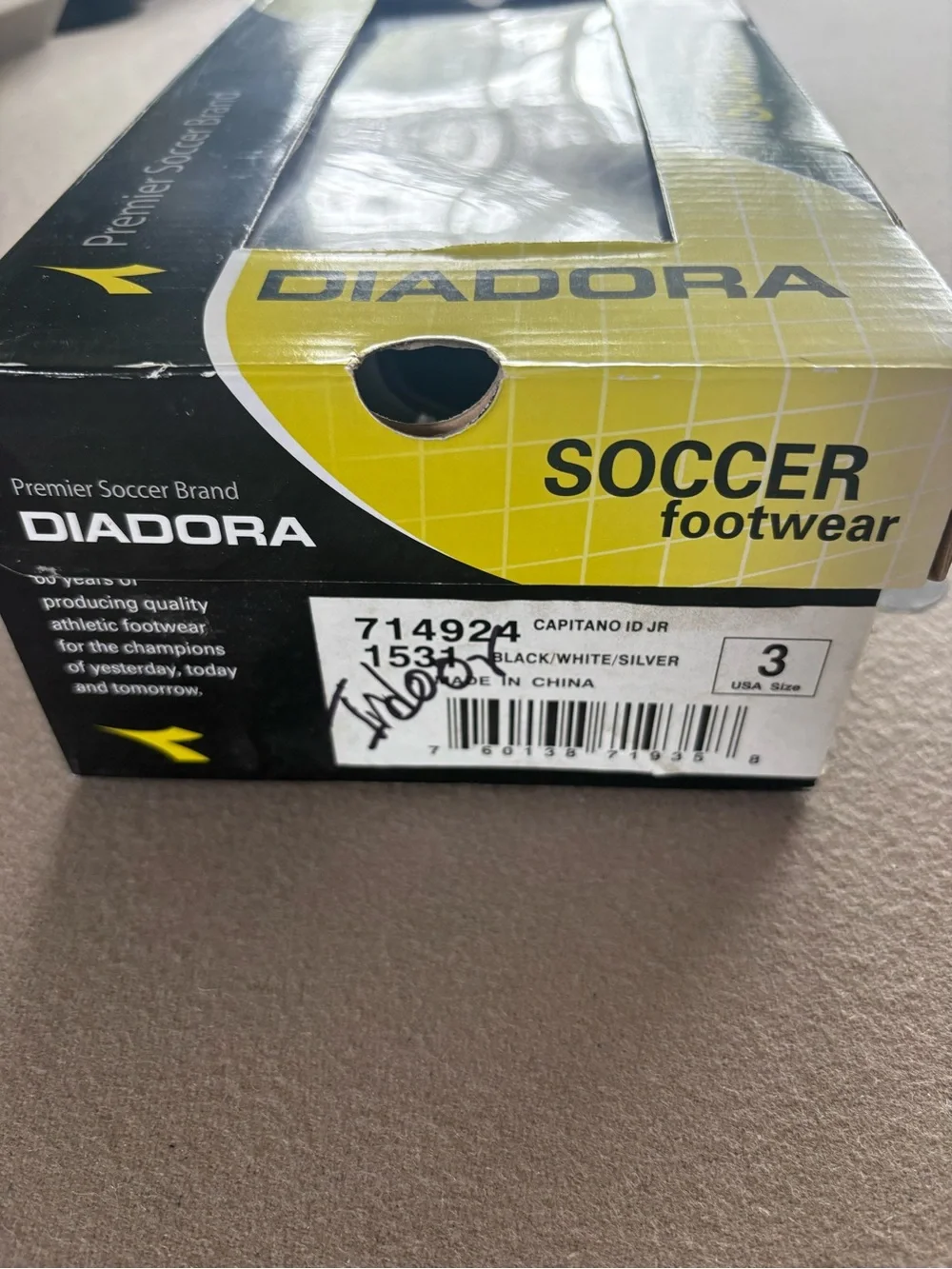 Diadora Kids Black Lace-Up Sneakers